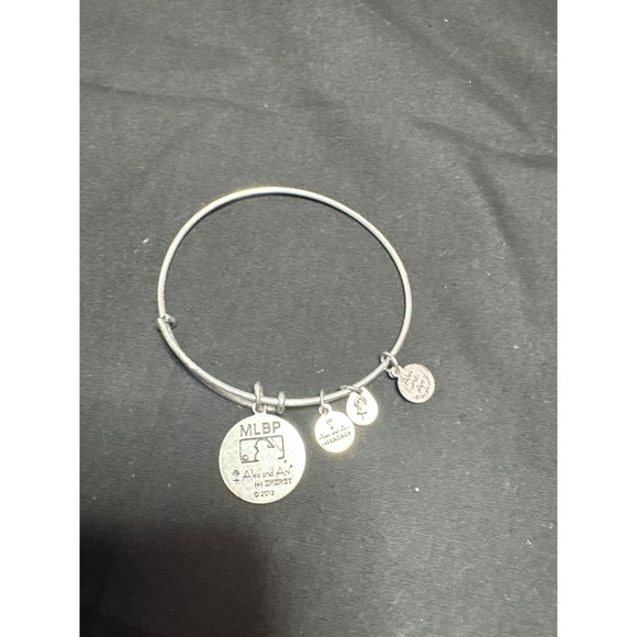 Alex and Ani MLB Boston Red Sox Fenway Park Charm Bracelet Bangle Silver Tone - Picture 2 of 2